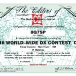 One of the stations took part in the CQWW CW contest establishing new Maldives all time record in 15m HP category.